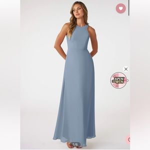 Azazie Aubree Dress in Dusty Blue!